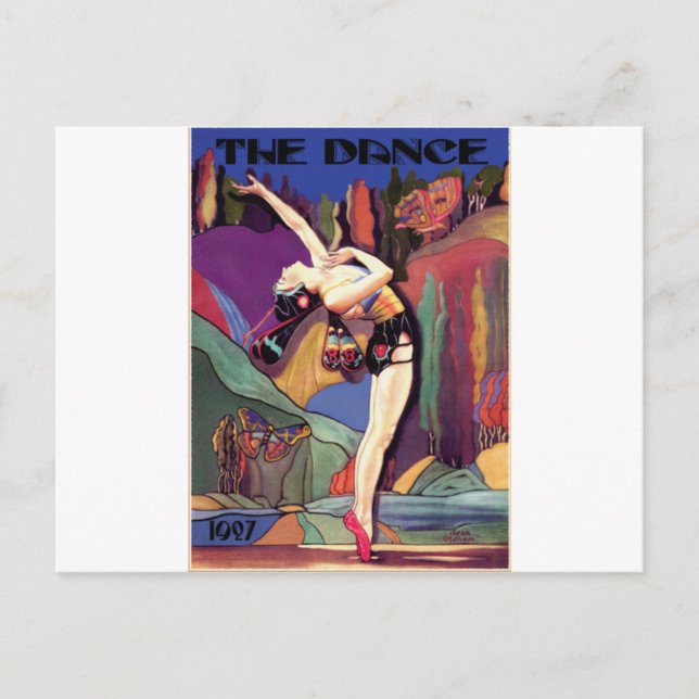 Carte Postale Danse avec les papillons (Devant)