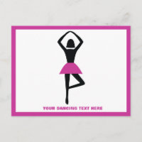 Danse ballerine noir, couleur rose chaud