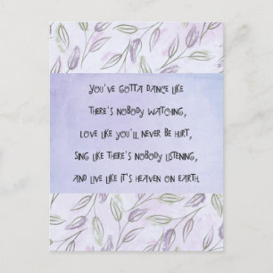 Carte Postale Danse comme personne ne regarde 