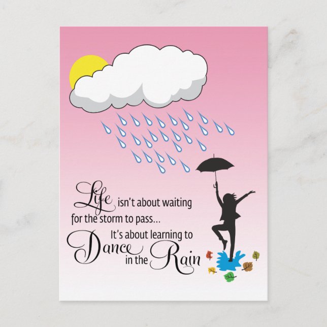 Carte Postale Danse dans la pluie (Devant)
