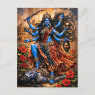 Carte Postale Danse de Kali sur Shiva