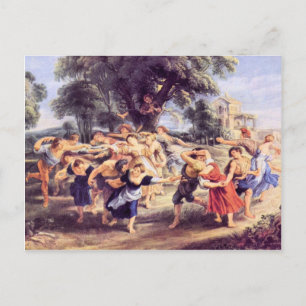 Carte Postale Danse de la grange par Paul Rubens