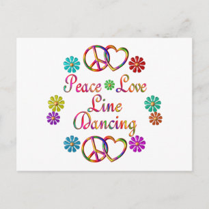 CARTE POSTALE DANSE DE LA LIGNE D'AMOUR DE PAIX