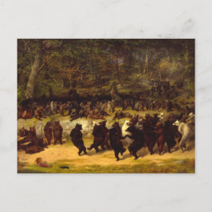 Carte Postale Danse de l'ours par William Holbrook Beard