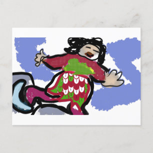 Carte Postale danse du patin à glace