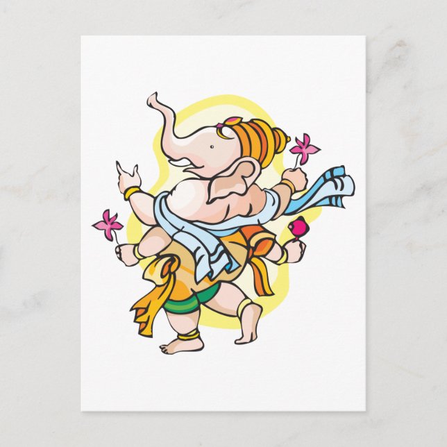 Carte Postale Danse Ganesha (Devant)