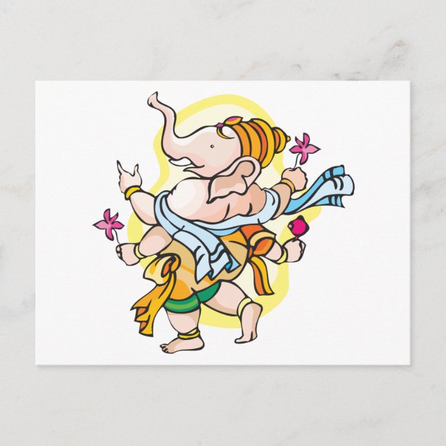 Carte Postale Danse Ganesha (Devant)
