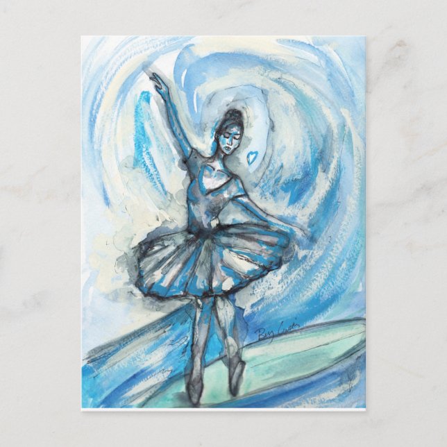 Carte Postale Danse sur le Surf (Devant)