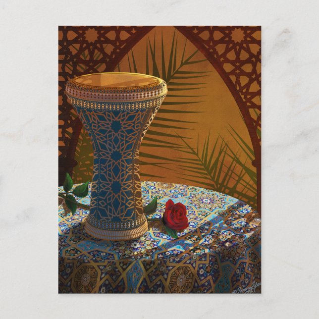 Carte Postale Danse Tambour En Direct ! (Devant)