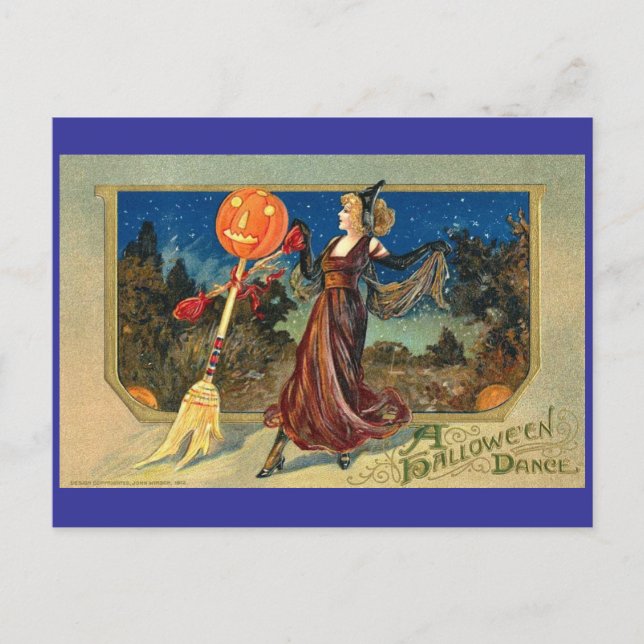 Carte Postale Danse vintage d'Halloween (Devant)