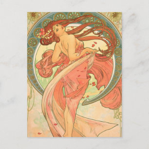 Carte Postale Danse vintage par Alphonse Mucha