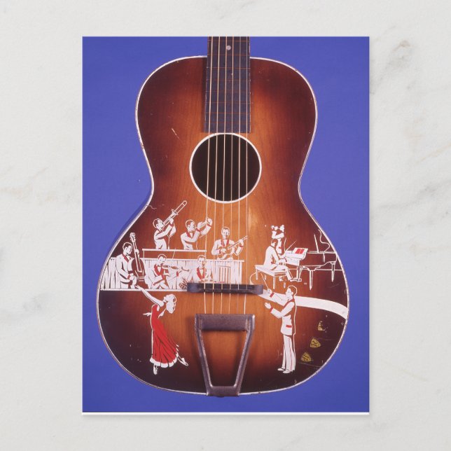 Carte Postale Danser de guitare avec orchestre superbe guitare (Devant)