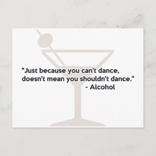 Carte Postale Danser la confiance en alcool
