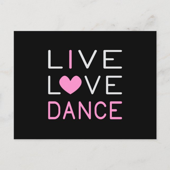 Carte Postale Danser Live Love Danse Queen Dancer Ballet Cadeau (Devant)