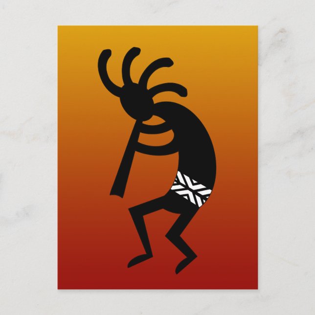 Carte Postale Danses de conception sud-ouest Kokopelli (Devant)