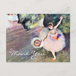 Carte Postale Danseur avec un bouquet de fleurs d'Edgar Degas