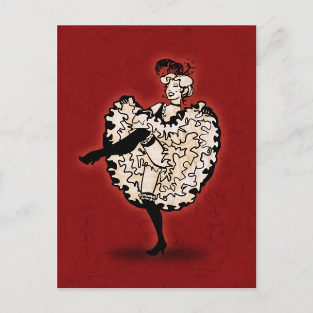 Carte Postale Danseur Cancan (Devant)
