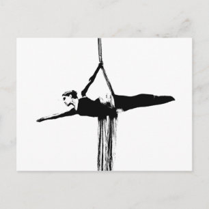 Carte Postale Danseur de soies aériennes