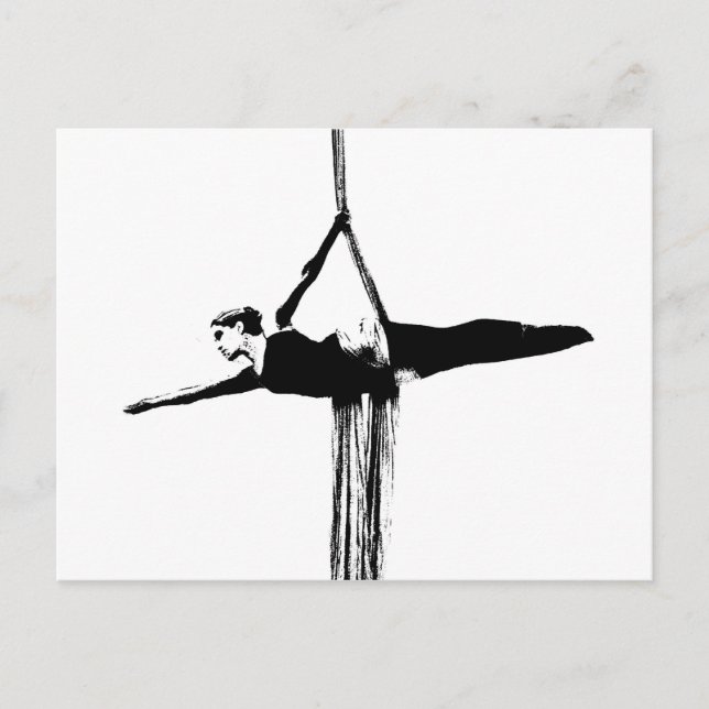 Carte Postale Danseur de soies aériennes (Devant)