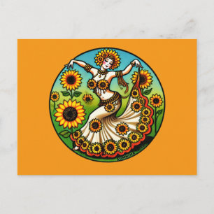 Carte Postale Danseur du ventre de tournesol