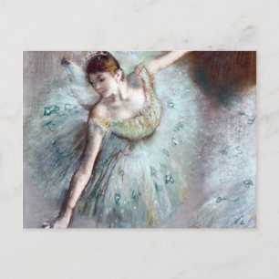 Carte Postale Danseur en vert par Edgar Degas