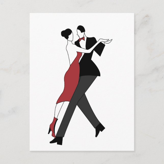Carte Postale danseurs de tango (Devant)