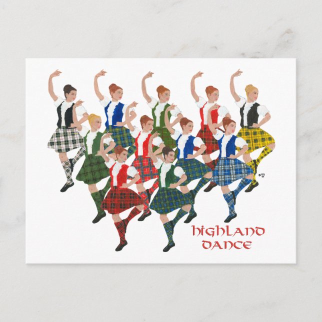 Carte Postale Danseurs écossais des Highlands (Devant)
