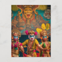 Danseurs masqués indonésiens de Bali