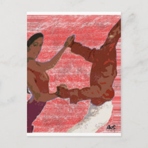 CARTE POSTALE DANSEURS SALSA