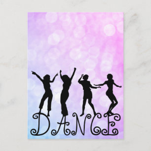 Carte Postale Danseurs Silhouette Bokeh Dance