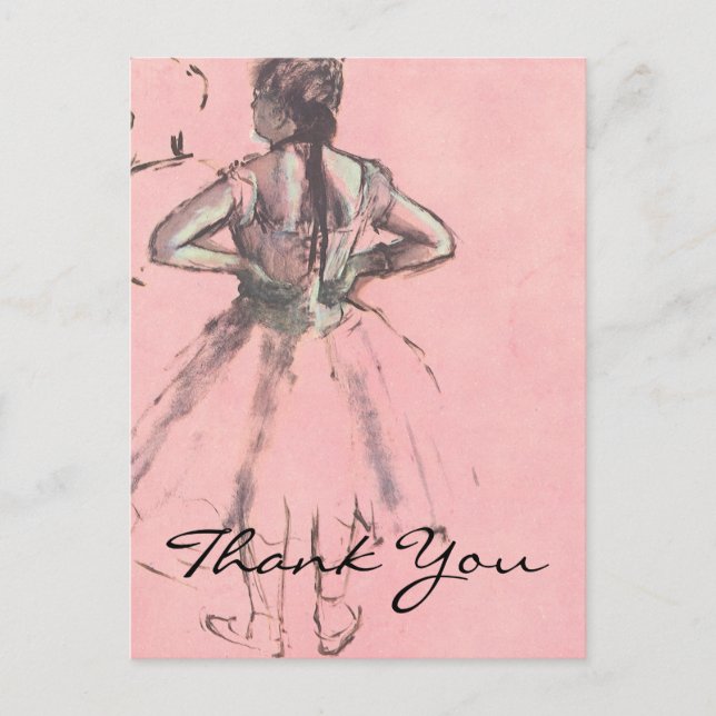 Carte Postale Danseuse de Degas vue de l'arrière (Devant)