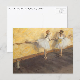 Carte Postale Danseuses au Bar par Edgar Degas, Ballet Vintage