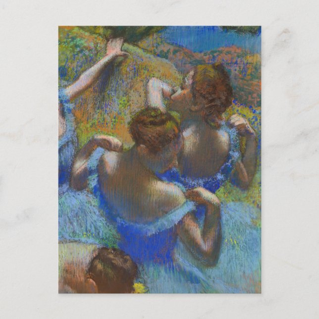 Carte Postale Danseuses de ballet bleu Edgar Degas (Devant)
