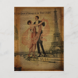 Carte Postale danseuses romantiques de la salle de bal Waltz Par