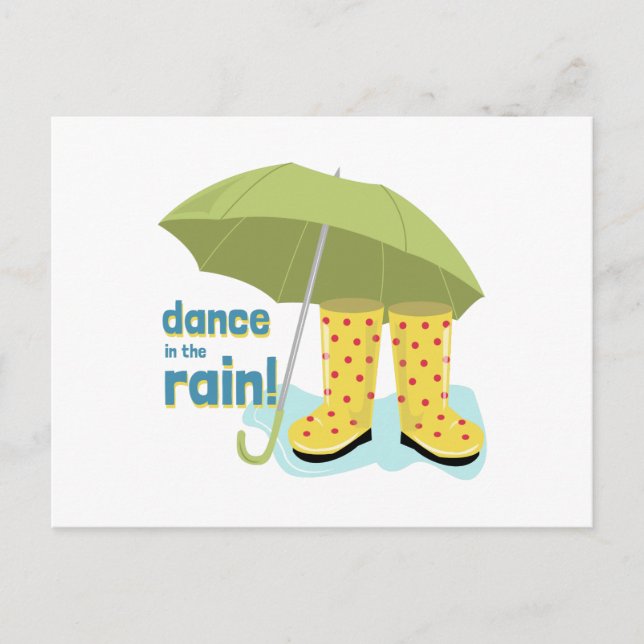 Carte Postale Dansez Dans La Pluie ! (Devant)