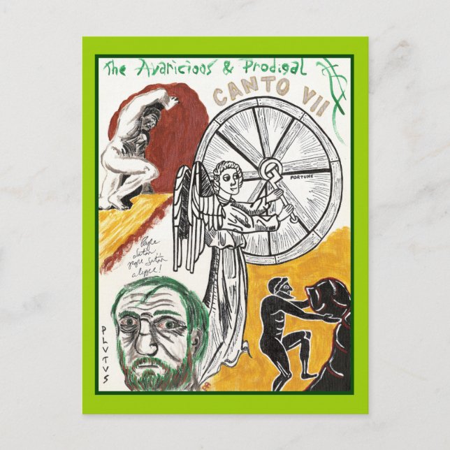 Carte Postale Dante'Inferno, Canto VII Postcard (Devant)