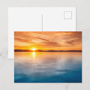 Carte postale d'appartement moderne avec vue sur l
