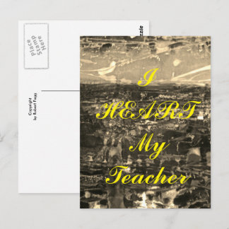 Carte postale d'appréciation "I Heart My Teacher"