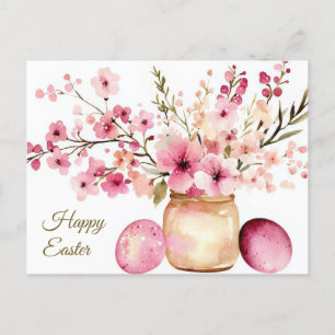 Carte postale d'Aquarell Oster avec oeufs de Pâque