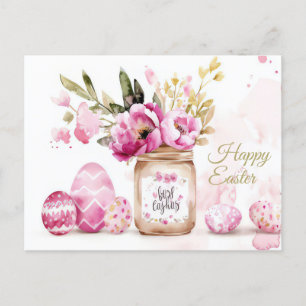 Carte postale d'Aquarell Oster avec oeufs de Pâque