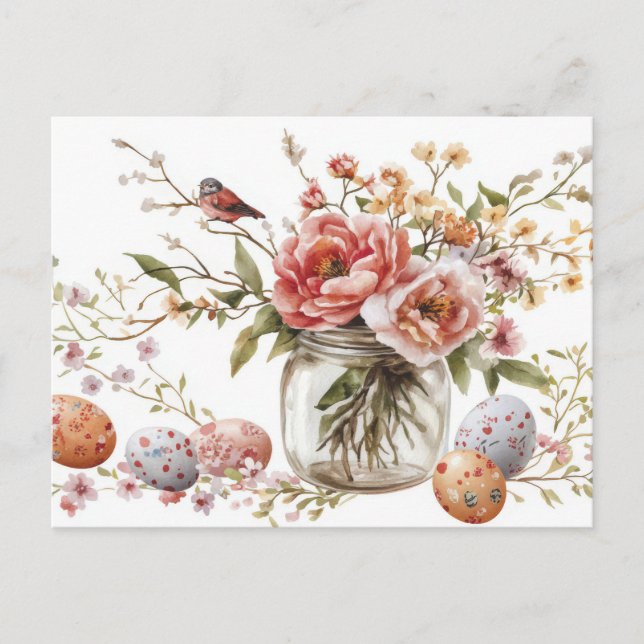 Carte postale d'Aquarell Oster avec oeufs de Pâque (Devant)