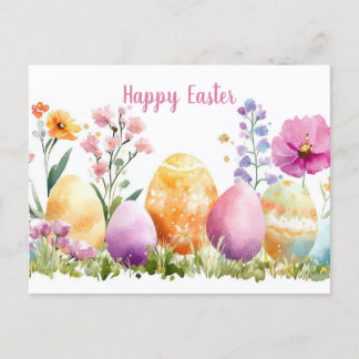 Carte postale d'Aquarell Oster colorée avec fleurs