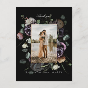 Carte Postale Dark Moody Floral Mariage photo