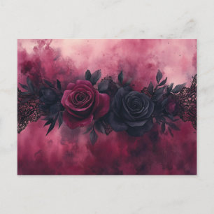 Carte Postale Dark Romance : Rose gothique et dentelle