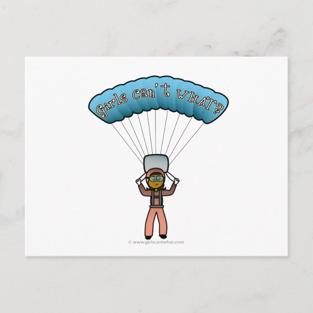 Carte Postale Dark Woman Sky Diving (Devant)