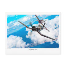 Carte postale d'art d'aviation "F4U Corsair"