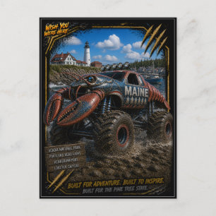 Carte postale d'art de camion monstre tout-terrain
