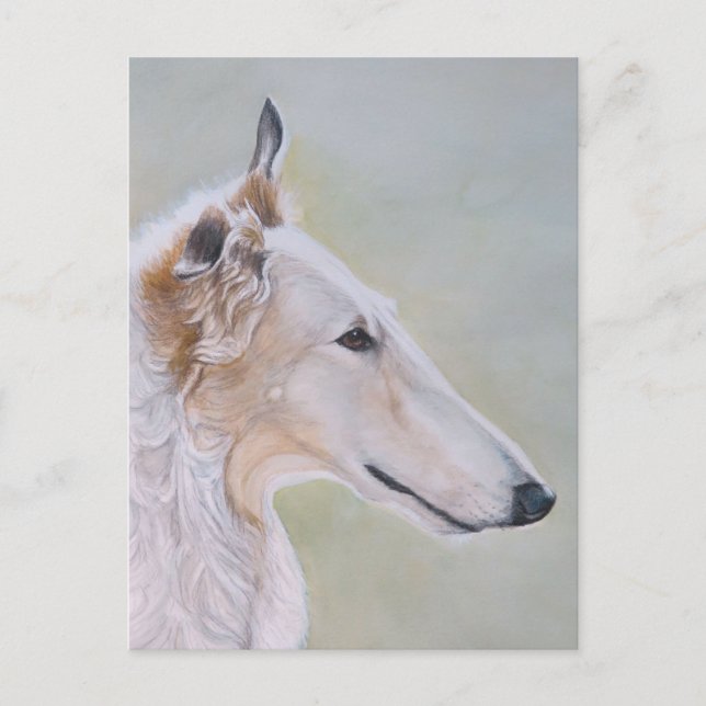 Carte postale d'art de chien "Borzoi" (Devant)