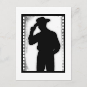 Carte postale d'art de cow-boy western de campagne