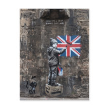 Carte postale d'art de rue de Bonnie Scotland